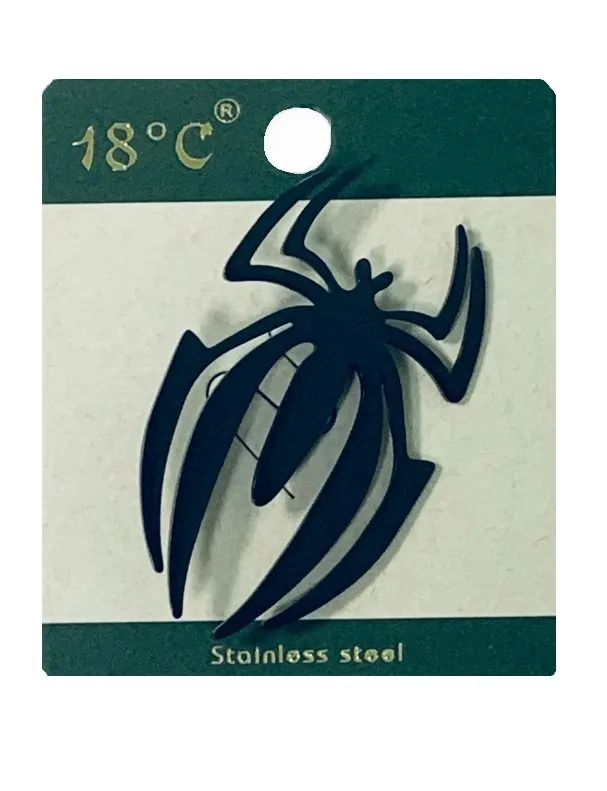 Брошь Паук цв.черный нерж.сталь L 230671