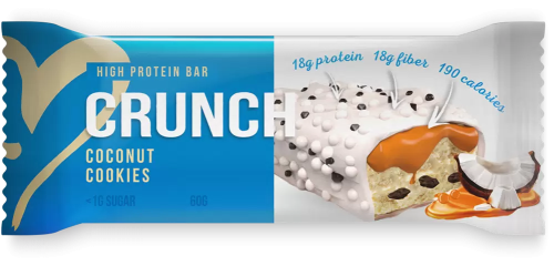 CRUNCHY батончик протеиновый 17% кокосое печенье б/сахара 60г