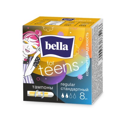 Bella For Teens Тампоны гигиенические regular, 8 шт