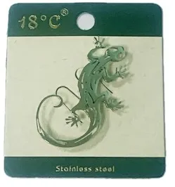 Брошь Ящерица цв.серебро нерж.сталь L 230680