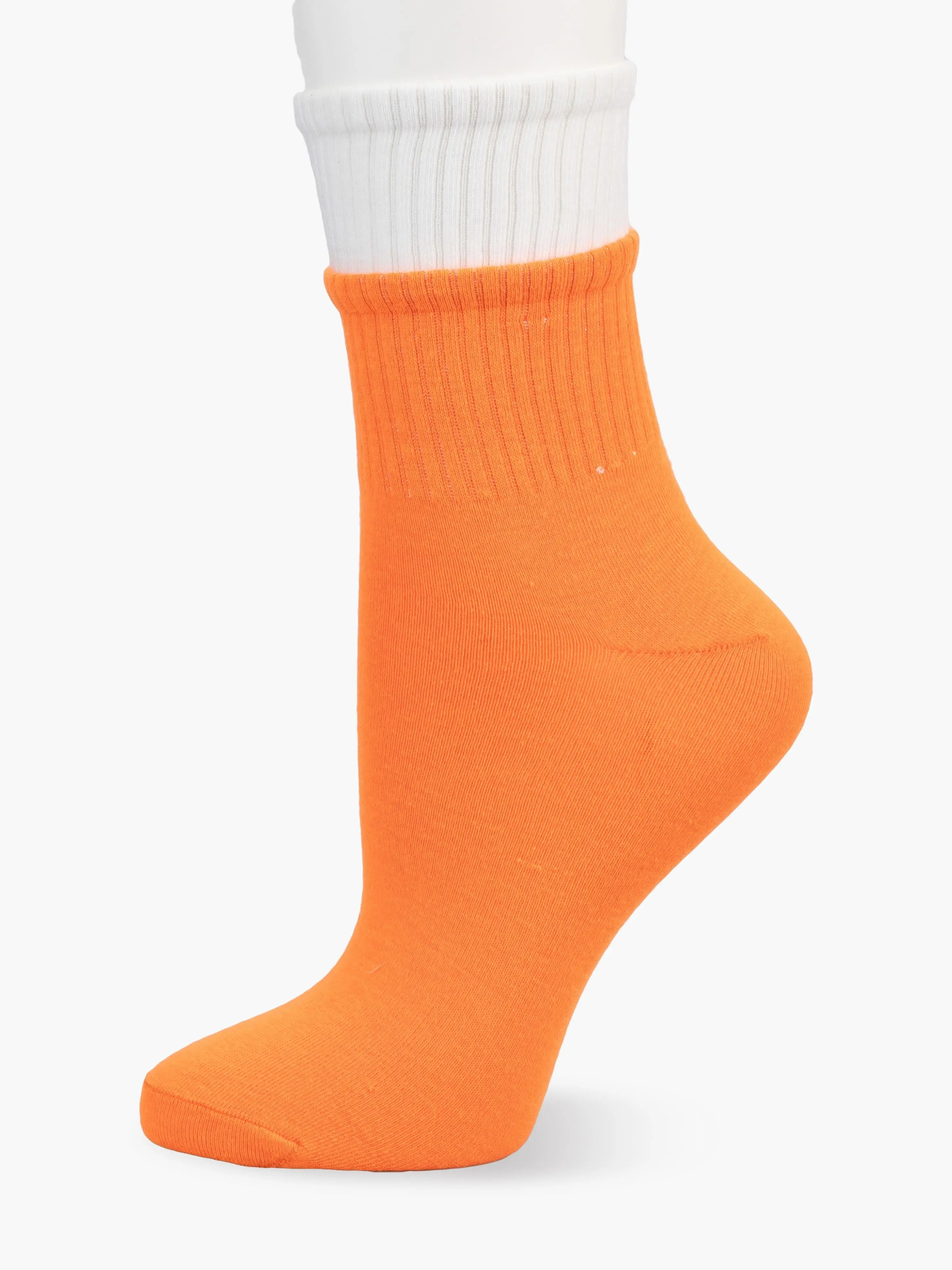 OEMEN носки женские PW677-6 оранжевый/белый р.23-25