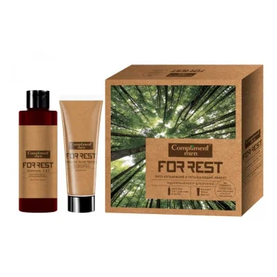 COMPLIMENT MEN набор подарочный for rest №1920: шампунь 2в1, бальзам п/бритья