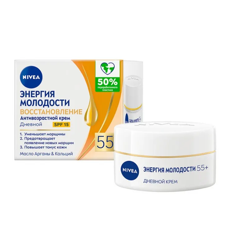 NIVEA-VISAGE крем д/лица дневной энергия молодости 55+ 50мл 81281