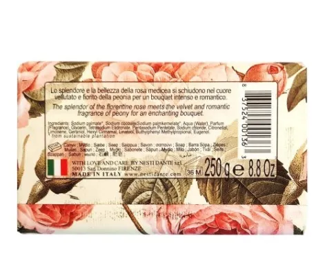 NESTI DANTE мыло туалетное флорентийская роза и пион 250г