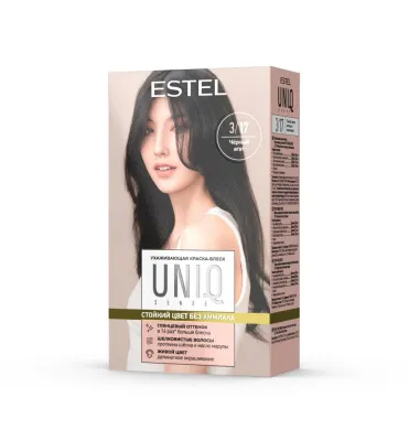 ESTEL UNIQ Sense краска-блеск д/волос без аммиака 3/17 т.шатен пепельно-коричневый