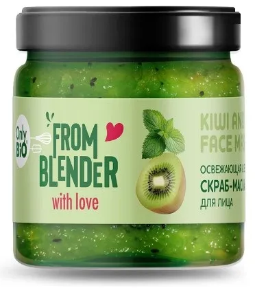 ONLY BIO From Blender скраб-маска д/лица освежающая и увлажняющая киви 40мл