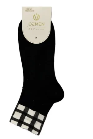 OEMEN носки женские PW537 черный/белый р.23-25