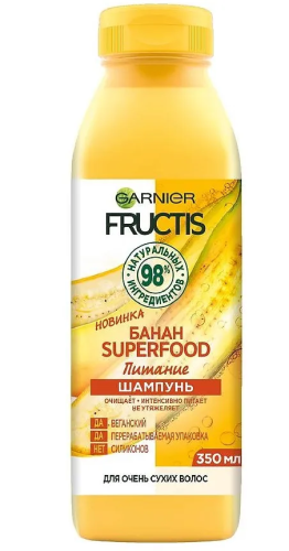 GARNIER FRUCTIS шампунь д/волос банан superfood 350мл