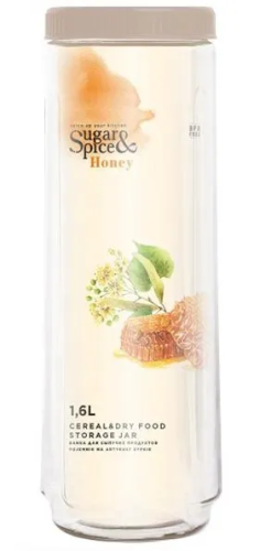 SUGAR&SPICE Honey банка д/сыпучих продуктов латте 1,6л_