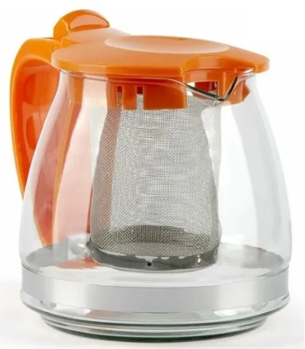 BAROUGE чайник заварочный с металл. ситом цв.оранжевый 700мл BF-502