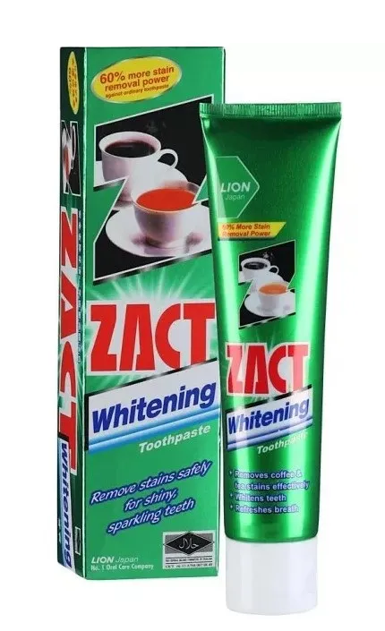 LION паста зубная zact отбеливающая 150г