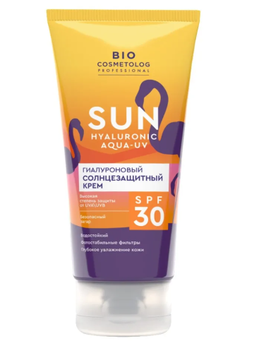 BIO COSMETOLOG крем солнцезащитный гиалуроновый SPF 30 150мл