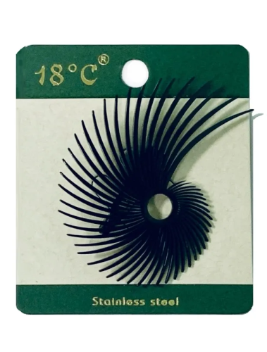 Брошь Спираль модерн цв.черный нерж.сталь L 230668