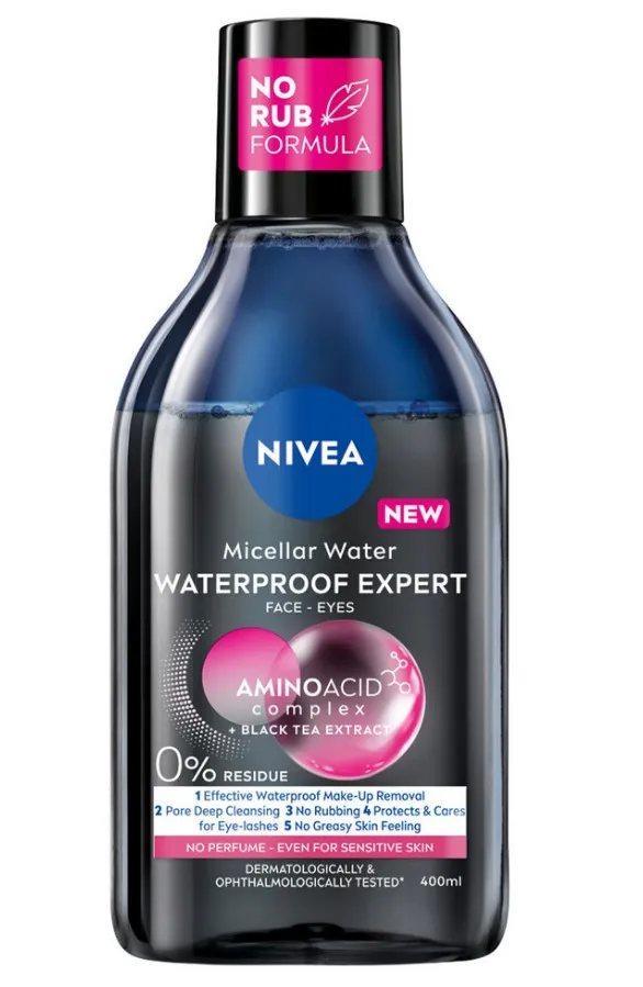NIVEA-VISAGE вода мицеллярная д/стойкого макияжа waterproof expert 400мл