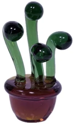 Сувенир стекло кактус в горшочке ED241205088