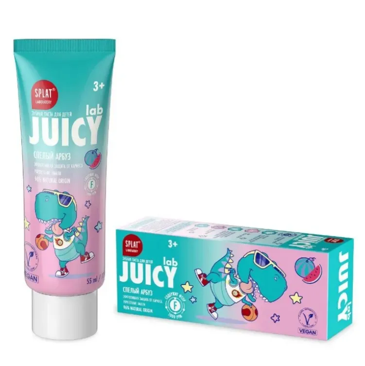 SPLAT Juicy lab паста зубная детская со фтором watermelon арбуз  55мл