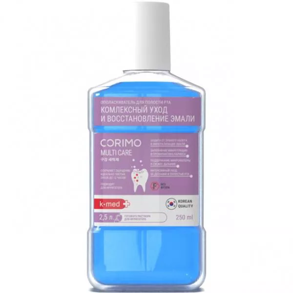 CORIMO ополаскиватель д/полости рта уход и восстановления эмали д/ирригатора 250мл