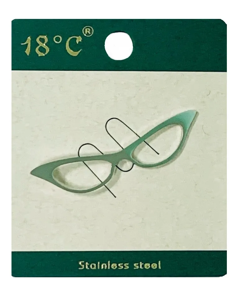 Брошь Очки цв.серебро нерж.сталь L 230681