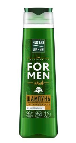 ЧИСТАЯ ЛИНИЯ шампунь д/волос муж. укрепляющий энергия и сила 400мл