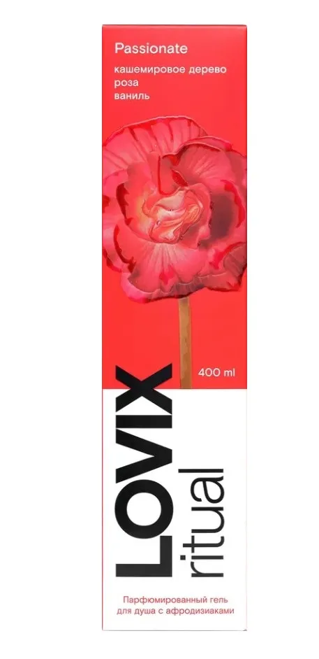LOVIX Passionate гель д/душа парфюмированный с афродизиаками кашемировое дерево 400мл