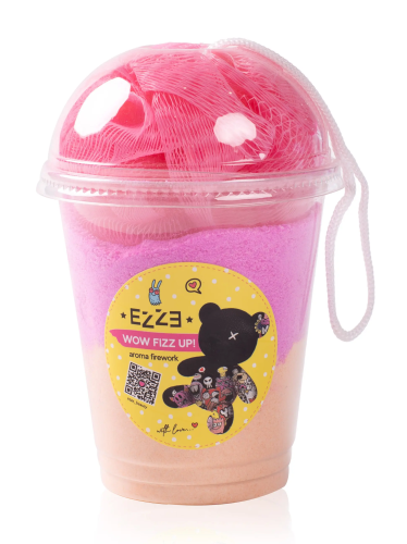 EZZE набор подарочный wow fizz up: соль д/ванны шипучая 320г, мочалка-шар