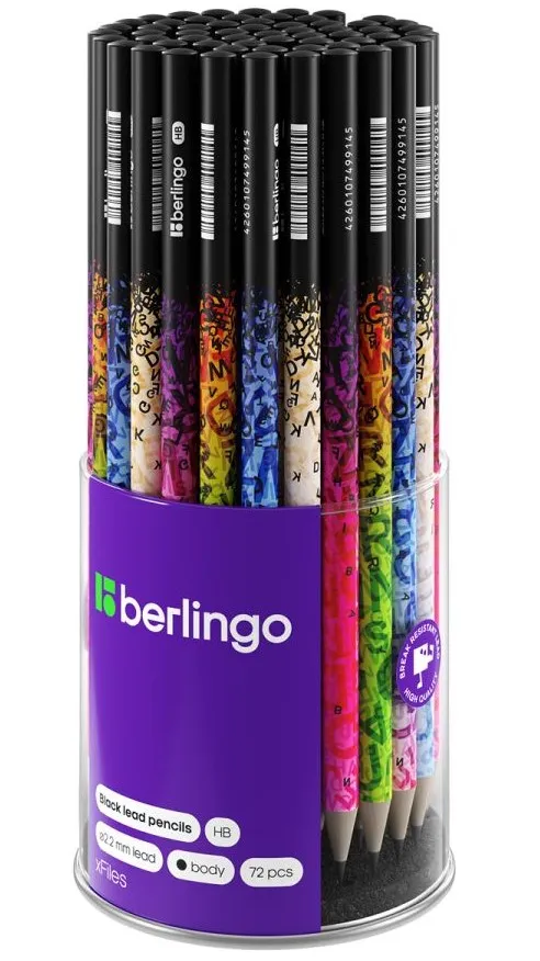 BERLINGO карандаш ч/г xfiles hb круглый