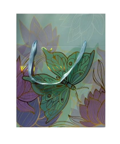 Пакет-коробка подарочный 23*14*20см бабочка 90083