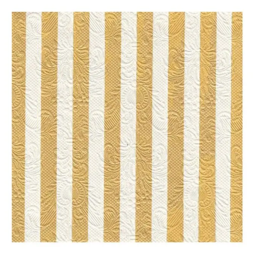 BOUQUET Art салфетки столовые барокко полосы золотые 3сл. 33*33см 16л