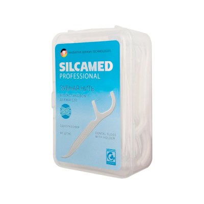 Silcamed Зубная нить в пластиковом держателе (флосстики) Dental Proff System, 50 шт