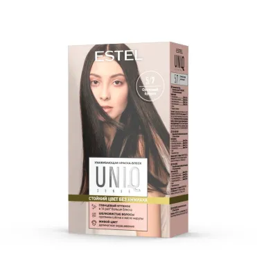 ESTEL UNIQ Sense краска-блеск д/волос без аммиака 5/7 св.шатен коричневый