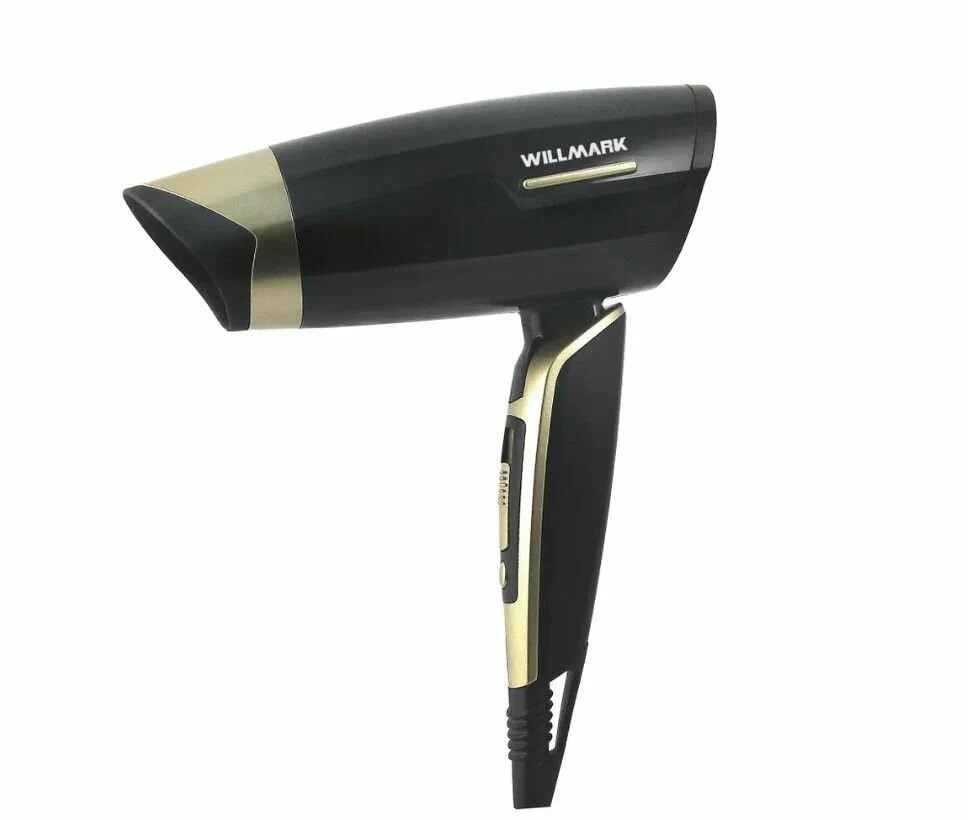 WILLMARK Фен  WHD-220F черный/золото