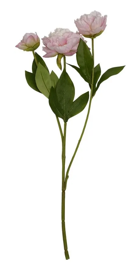 Цветок искусственный пион розовый 53см HFW-33