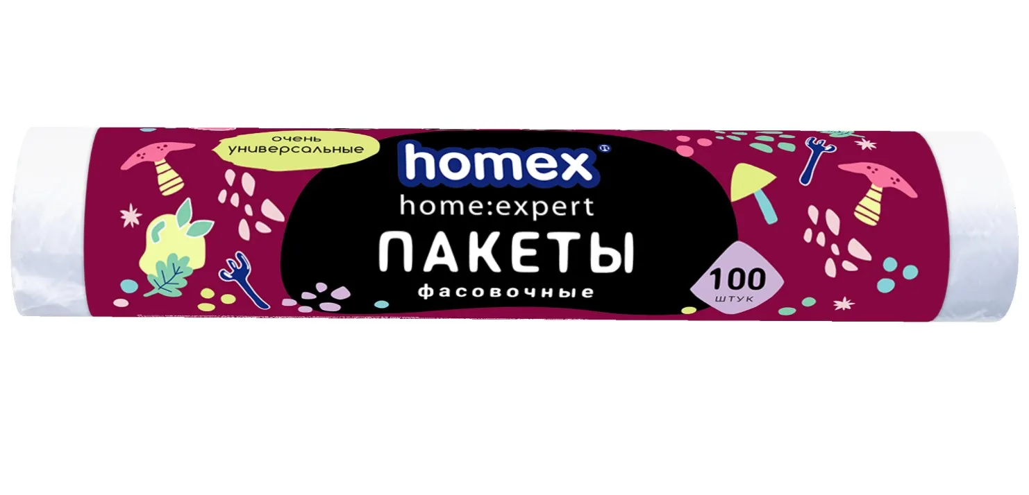 HOMEX пакеты д/хранения 24*37см 100шт