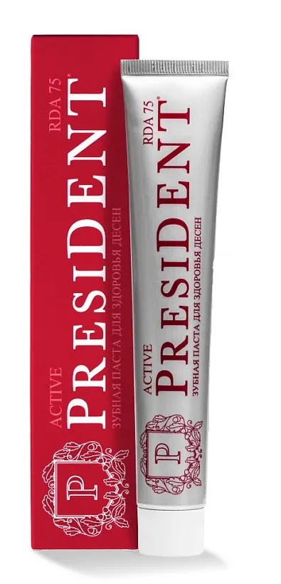 PRESIDENT паста зубная active 75 RDA 75г