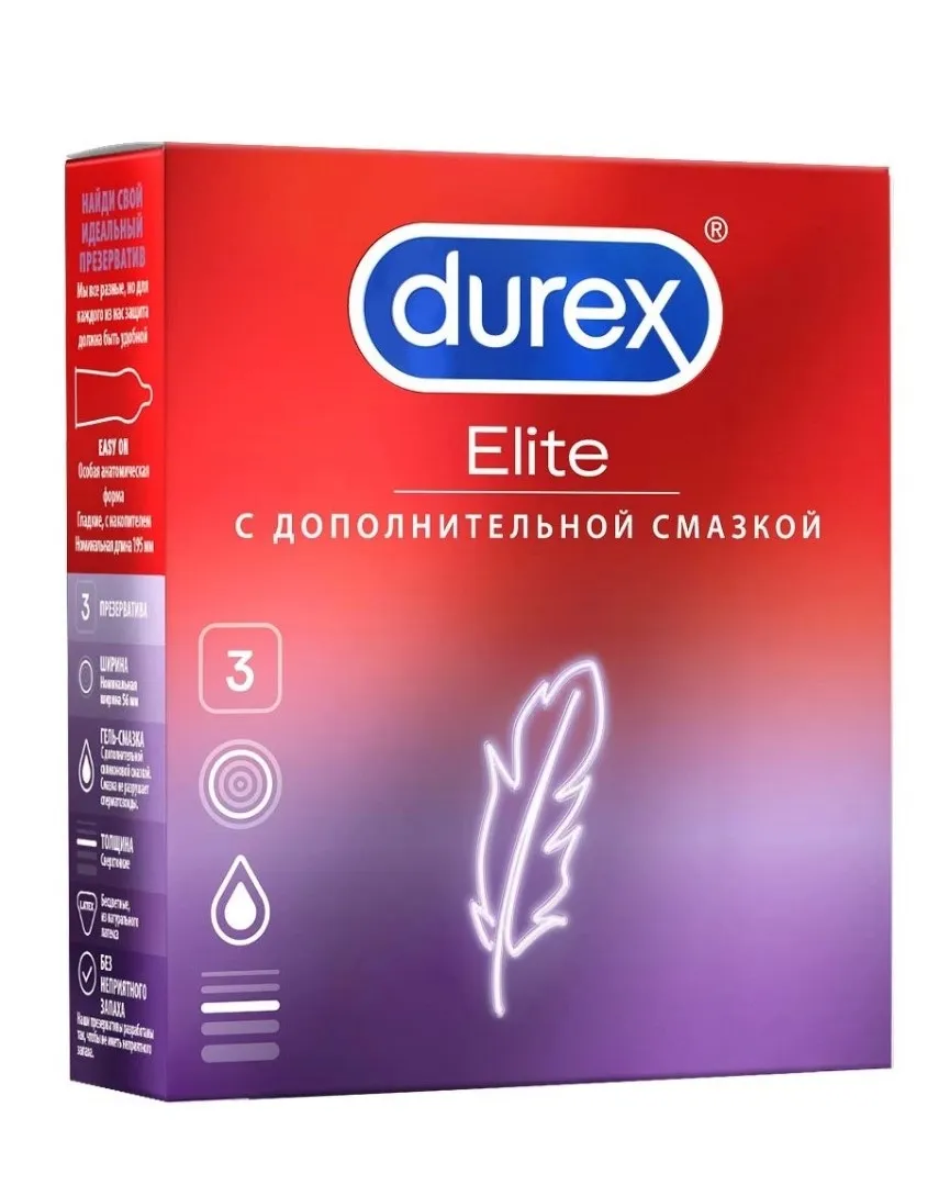 DUREX Elite презервативы тонкие 3шт