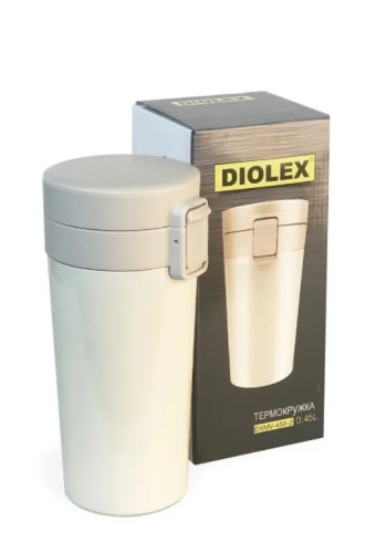 DIOLEX термокружка с кнопкой клапаном 400мл DXMV-450-2