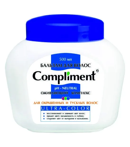 COMPLIMENT бальзам д/окрашенных и тусклых волос ultra color 500мл