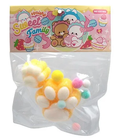 CENTRUM игрушка сквиш кошачья лапка 5,5*5см/3,5*3см 2шт 76970