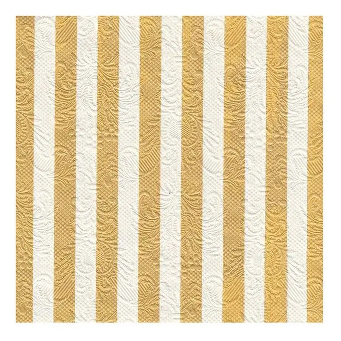 BOUQUET Art салфетки столовые барокко полосы золотые 3сл. 33*33см 16л