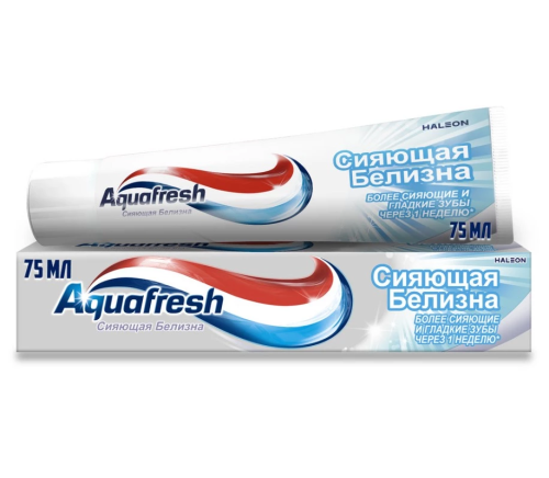 AQUAFRESH паста зубная сияющая белизна 75мл