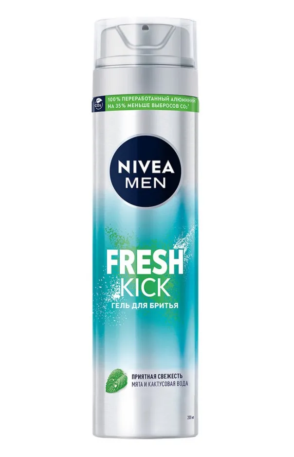 NIVEA MEN гель д/бритья экстремальная свежесть fresh kick 200мл 81730
