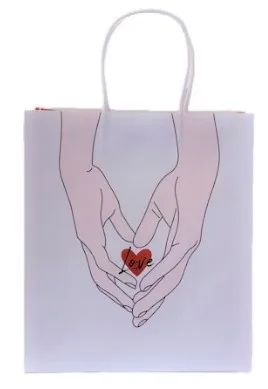 Пакет подарочный крафт сердце 22*25*12см 7150706