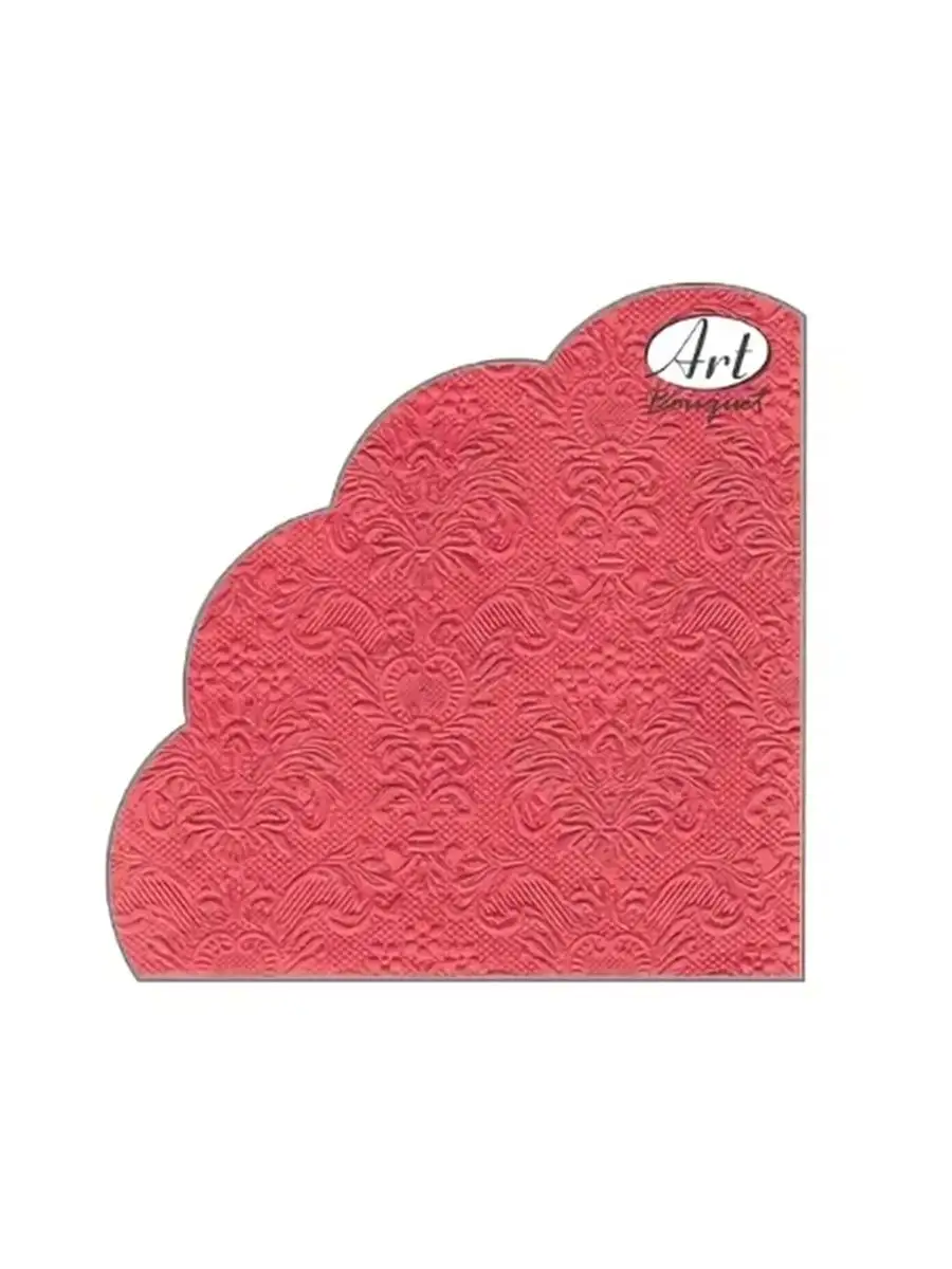 BOUQUET Art rondo салфетки столовые барокко красный 3сл. 12шт