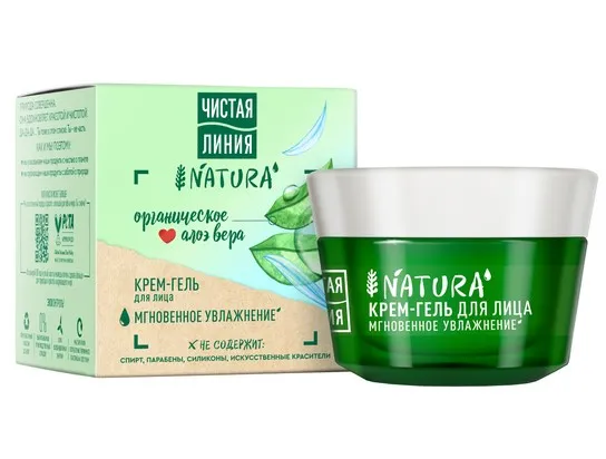 ЧИСТАЯ ЛИНИЯ NATURA крем-гель д/лица увлажнение 45мл