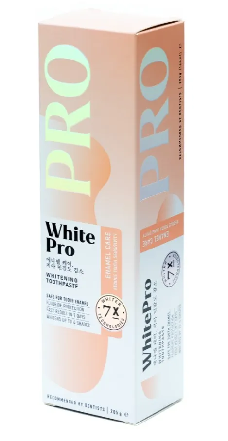 WHITE PRO паста зубная д/деликатного отбеливания и укрепления эмали чувствительных зубов 205г