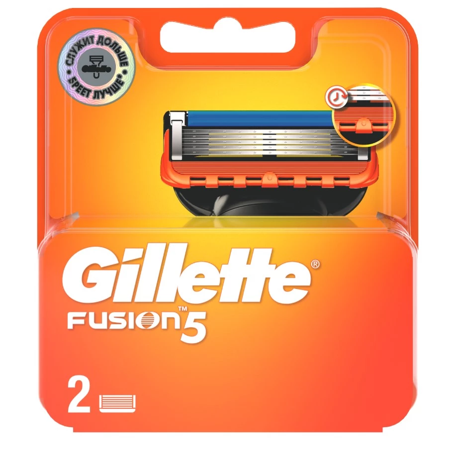 GILLETTE Fusion кассеты сменные д/бритья муж. 2шт 842/113/090