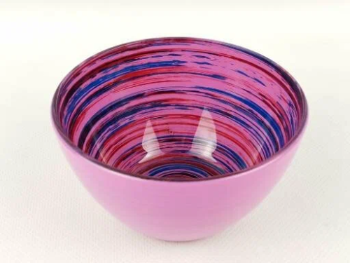 ДЕКОСТЕК Торнадо цв.фуксия-голубой салатник средний 425/1-Н