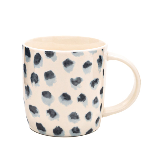 Кружка керамика Абстракция цв.серо-голубой 350мл EA110