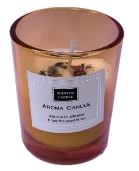 Свеча аромат. в подсвечнике микс 2024-7313