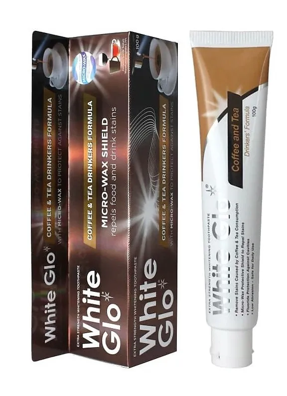 WHITE GLO паста зубная отбеливающая д/любителей кофе и чая 100г